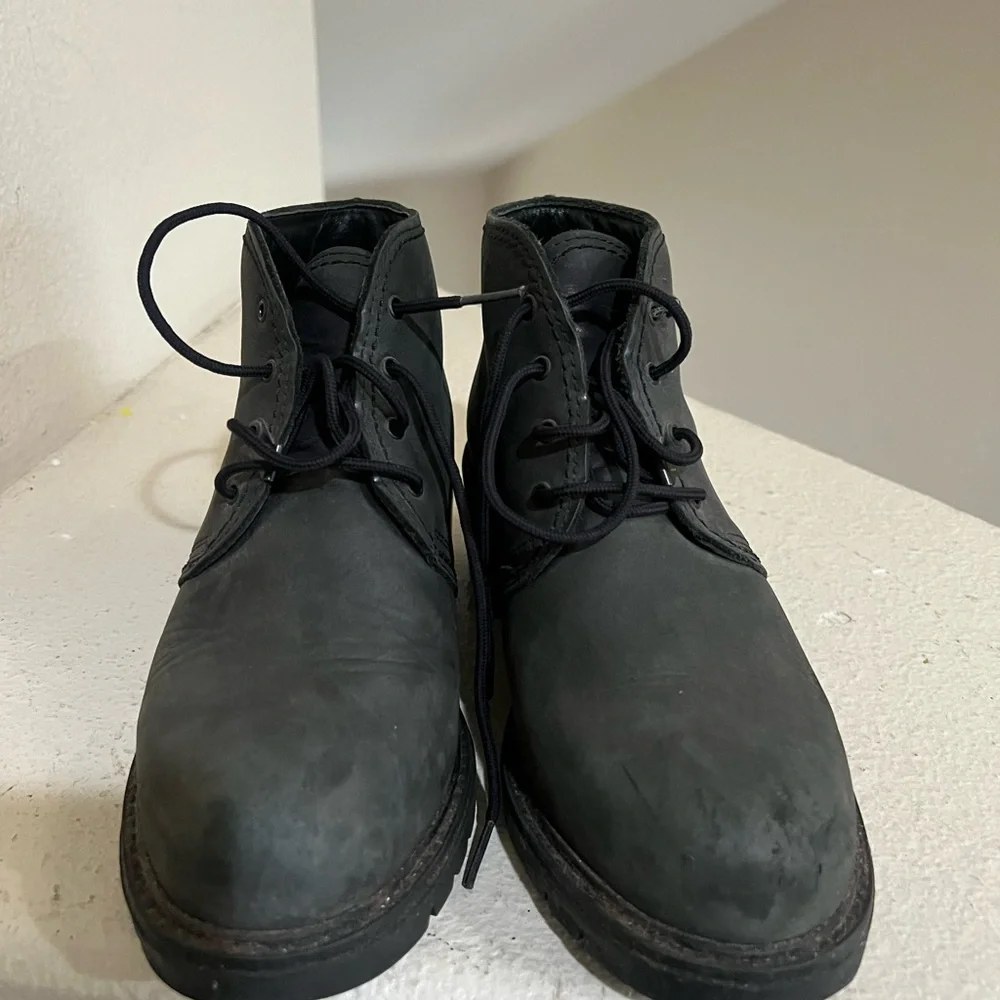 Havana Joe 1811-B Black Leather Classic Chukka Ankle Boots Women Size 39 US 8‎